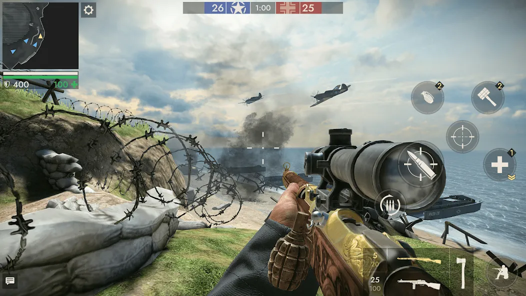 World War Heroes — WW2 PvP FPS [MOD: безлимитные деньги и всё оружие] Screenshot 3