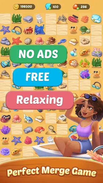 Seaside Escape®: Merge &amp; Story [MOD: безлимитные монеты и энергия] Screenshot 3