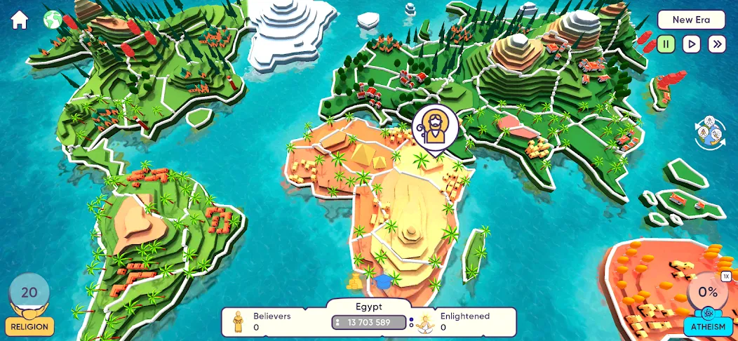Religion Inc. God Simulator [MOD: безлимитная вера и все религии открыты] Screenshot 1