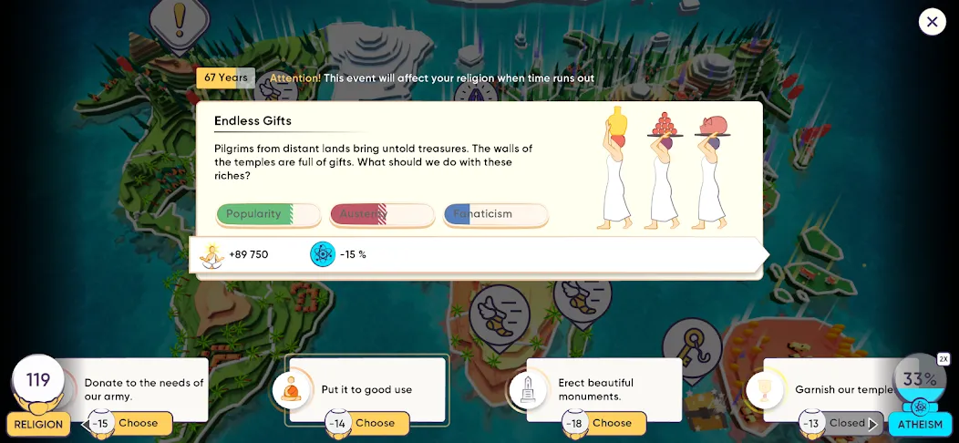 Religion Inc. God Simulator [MOD: безлимитная вера и все религии открыты] Screenshot 4