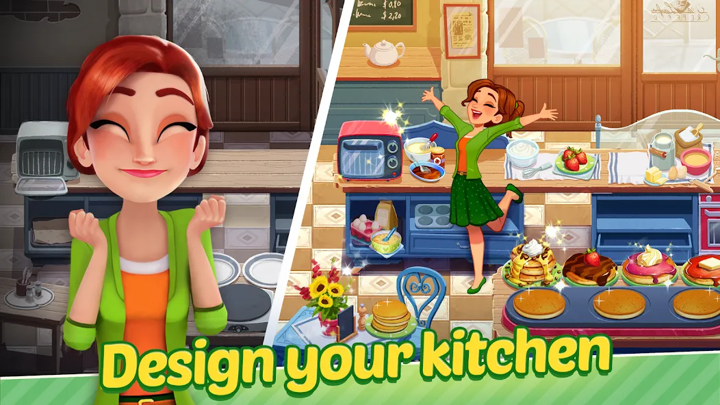 Delicious World - Cooking Game [MOD: безлимитные монеты и энергия] Screenshot 1