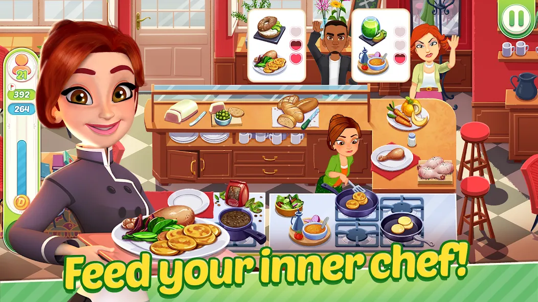 Delicious World - Cooking Game [MOD: безлимитные монеты и энергия] Screenshot 2