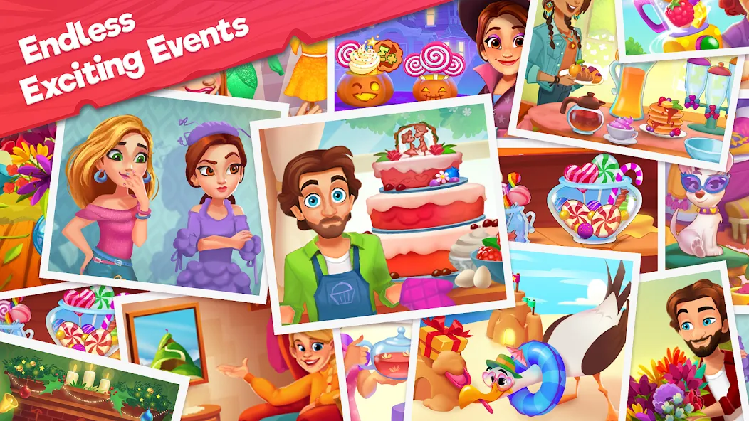 Delicious B&amp;B: Decor &amp; Match 3 [MOD: безлимитные деньги и жизни] Screenshot 3