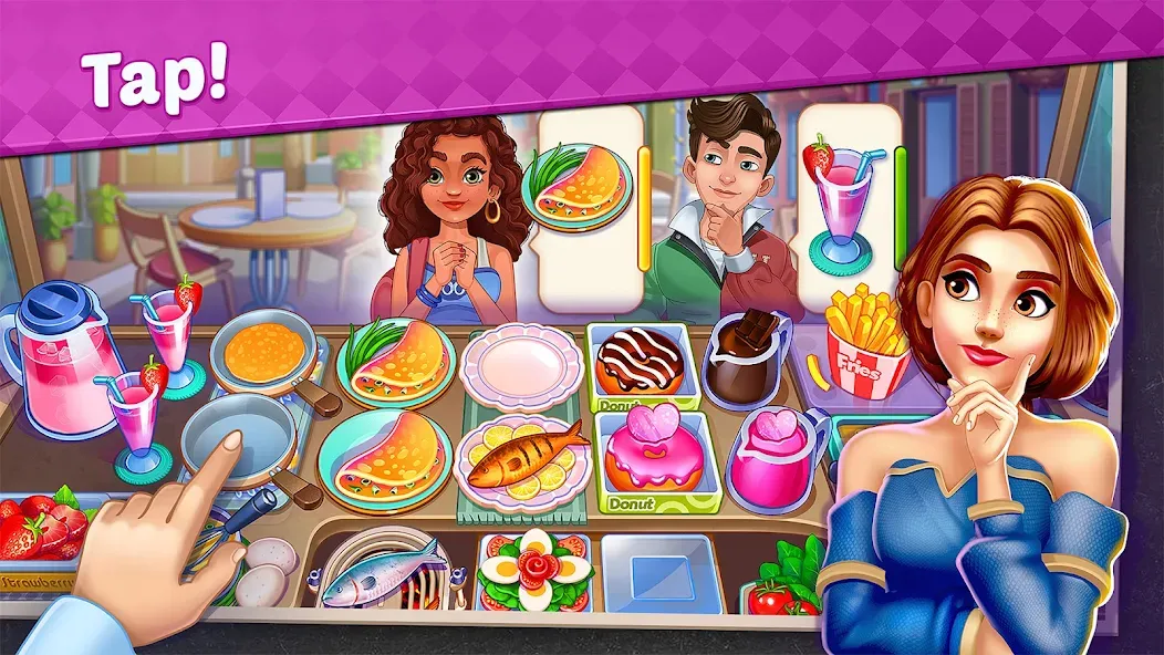 My Cafe Shop : Cooking Games [MOD: безлимитные монеты и алмазы] Screenshot 1