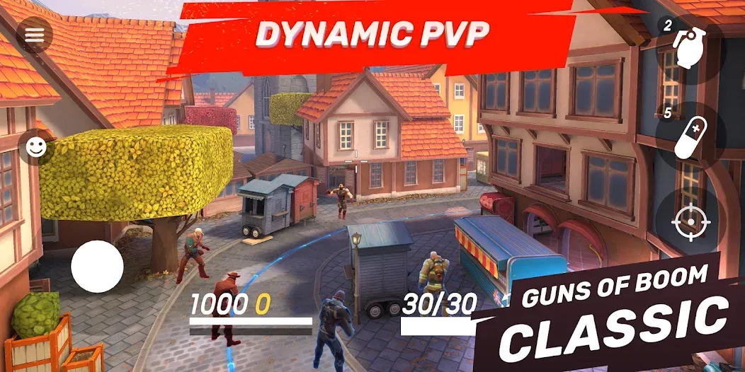 Guns of Boom Online PvP Action [MOD: безлимитные ресурсы и улучшенное оружие] Screenshot 1