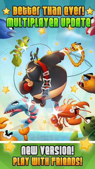 Ninja Fishing [MOD: безлимитные монеты и улучшенное снаряжение] Screenshot 1