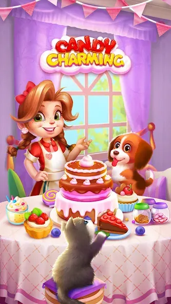 Candy Charming - Match 3 Games [MOD: безлимитные жизни и подсказки] Screenshot 1