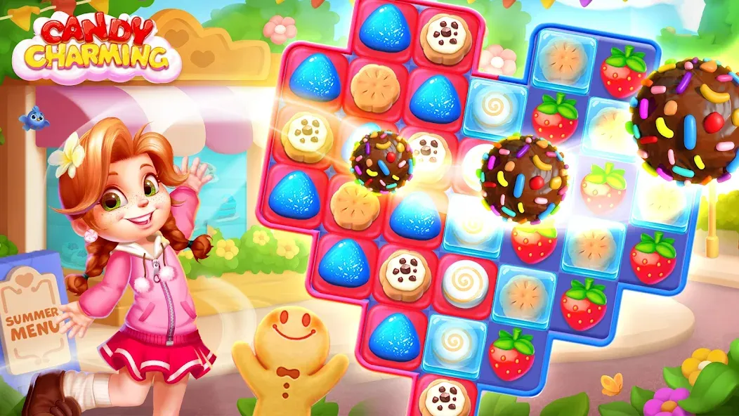 Candy Charming - Match 3 Games [MOD: безлимитные жизни и подсказки] Screenshot 5