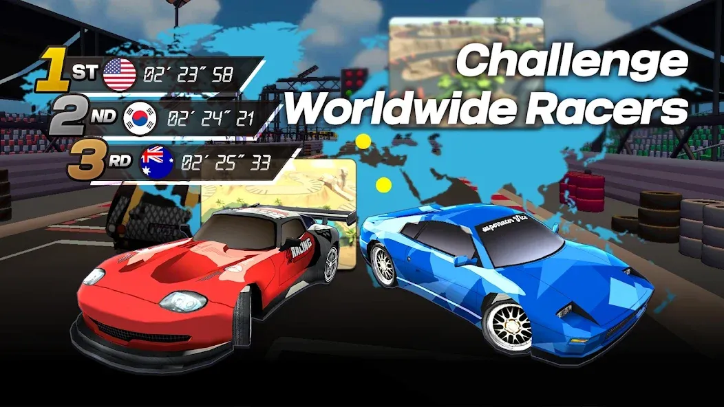 Drift Rally Boost ON [MOD: безлимитные деньги и нитро] Screenshot 3