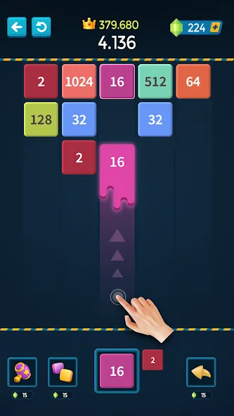 1M - Merge Number Block Puzzle [MOD: безлимитные деньги и подсказки] Screenshot 1