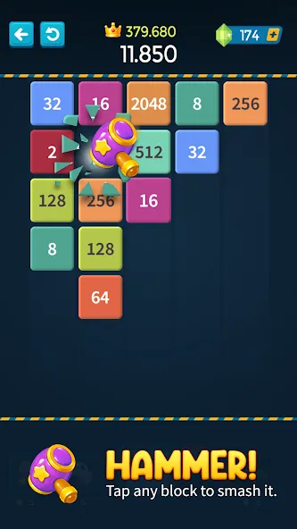 1M - Merge Number Block Puzzle [MOD: безлимитные деньги и подсказки] Screenshot 3