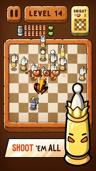 Bullet Chess: Board Shootout [MOD: безлимитные деньги и патроны] Screenshot 5