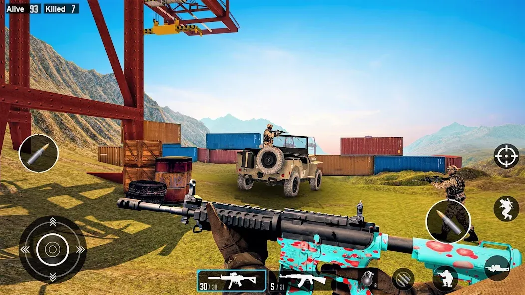 Commando Gun Shooting Games [MOD: безлимитные патроны и здоровье] Screenshot 2