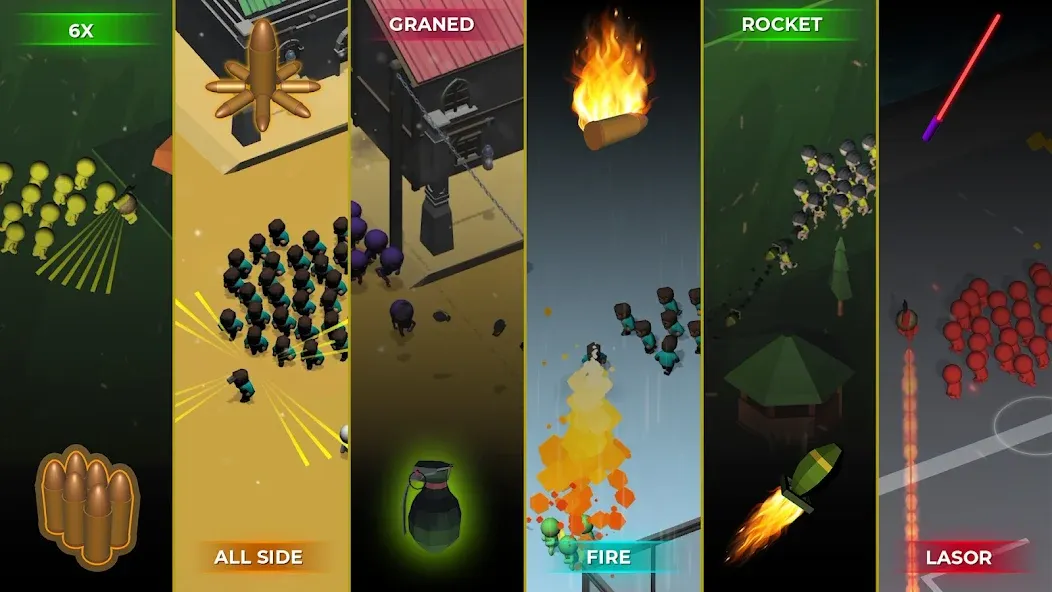 Crowd War - Action Game [MOD: безлимитные монеты и усиленная армия] Screenshot 2