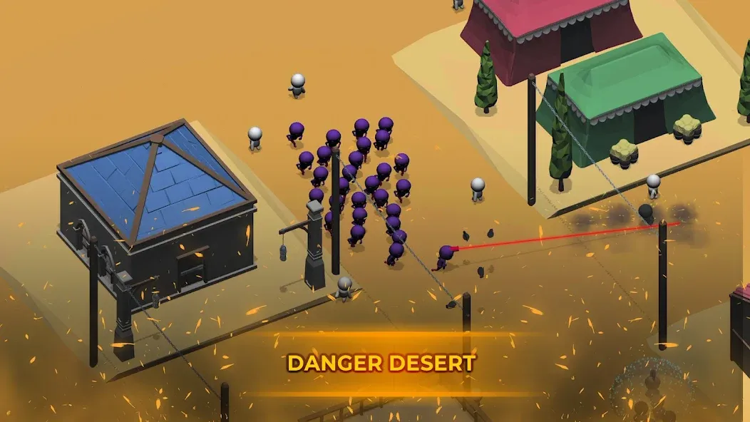 Crowd War - Action Game [MOD: безлимитные монеты и усиленная армия] Screenshot 5