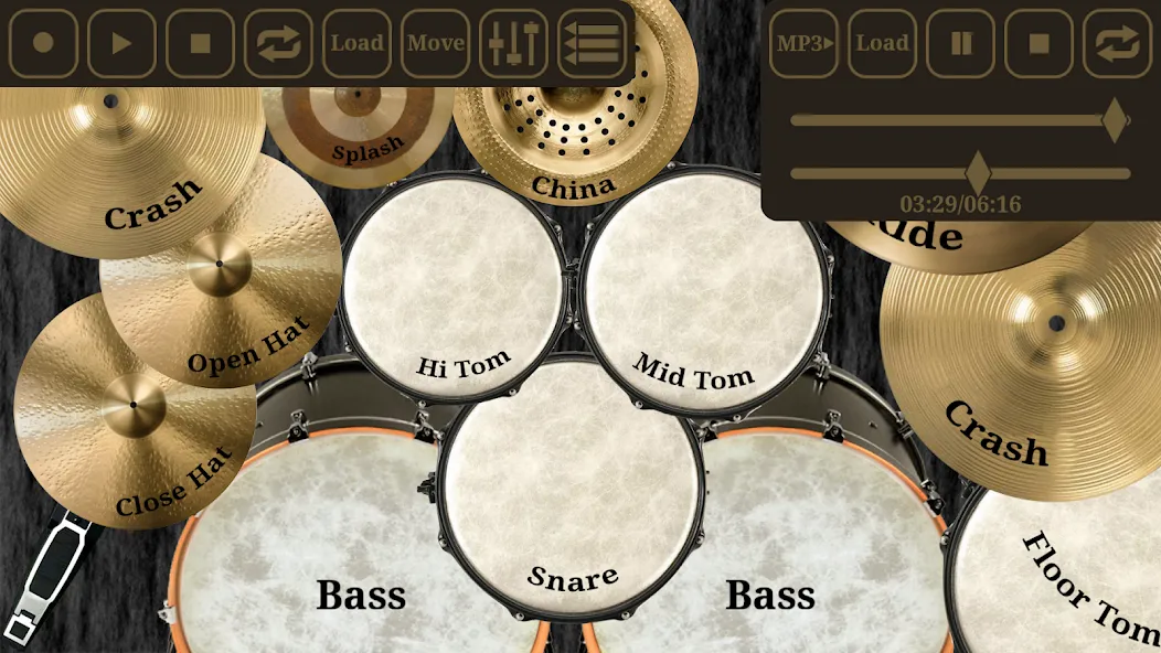 Drum kit (Drums] free [MOD: реалистичные барабаны без рекламы] Screenshot 3