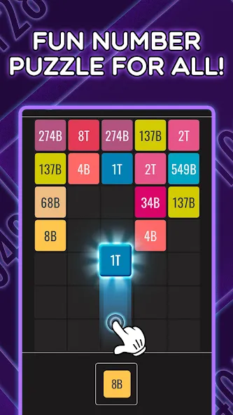 Join Blocks 2048 Number Puzzle [MOD: без рекламы и бесконечные подсказки] Screenshot 1