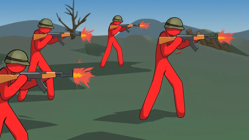Stickman History Battle [MOD: безлимитные ресурсы и мощная армия] Screenshot 1
