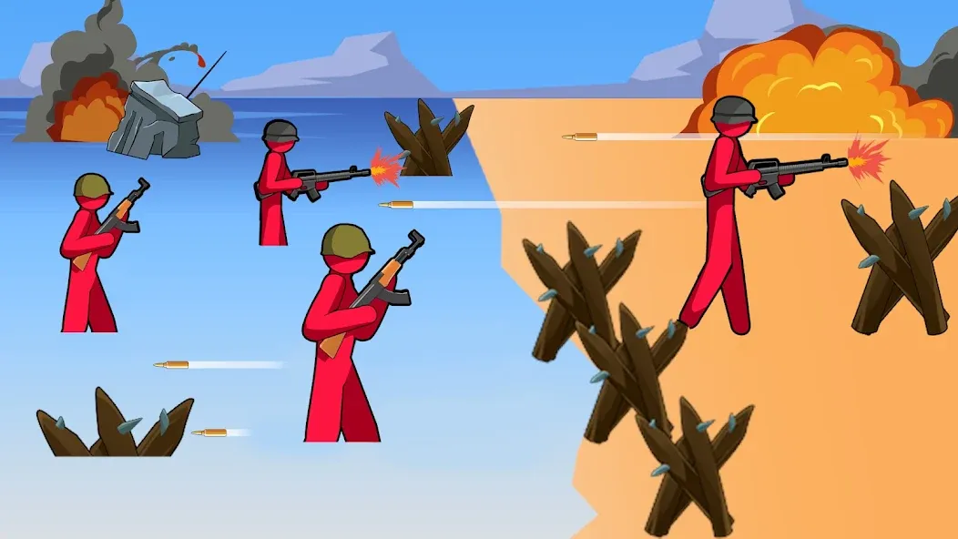Stickman History Battle [MOD: безлимитные ресурсы и мощная армия] Screenshot 5