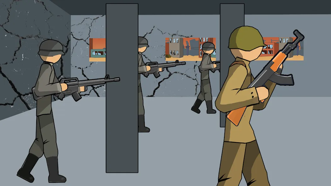 Stickman WW2 [MOD: безлимитные деньги и оружие] Screenshot 4