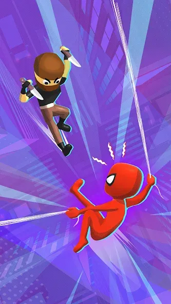 Web Master: Stickman Superhero [MOD: безлимитные деньги и усиленный герой] Screenshot 1