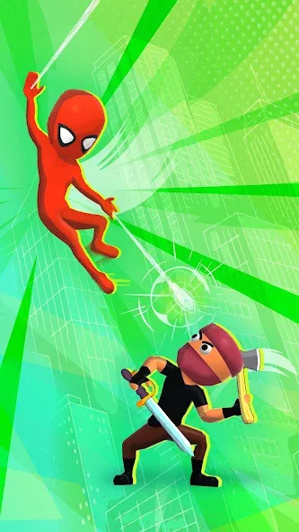 Web Master: Stickman Superhero [MOD: безлимитные деньги и усиленный герой] Screenshot 2