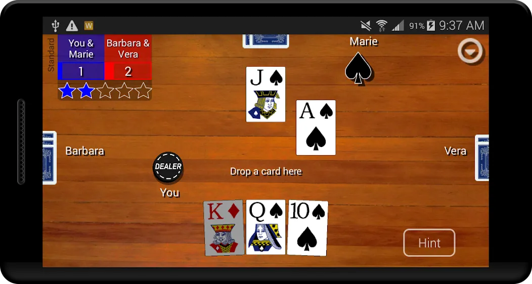 Euchre Card Classic [MOD: безлимитные подсказки и монеты] Screenshot 2