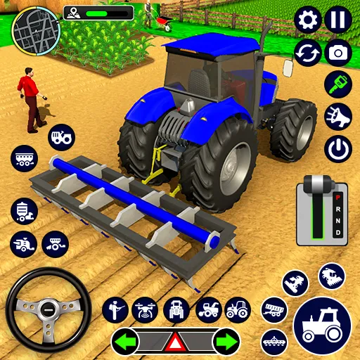 Real Tractor Driving Simulator [MOD: реалистичное управление трактором без рекламы] Screenshot 1