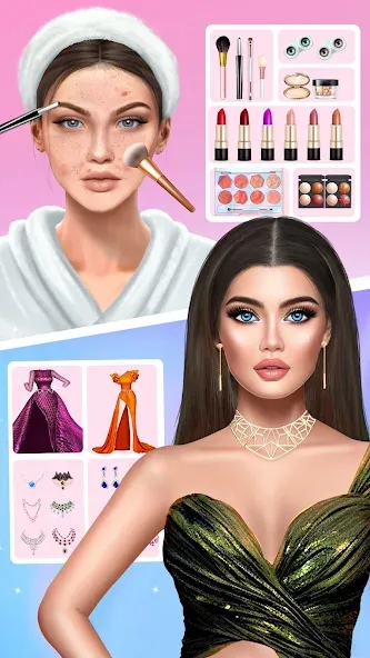 DIY Makeup: Beauty Makeup Game [MOD: все макияжи и аксессуары открыты] Screenshot 1