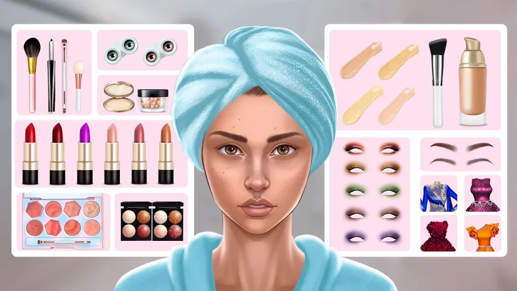 DIY Makeup: Beauty Makeup Game [MOD: все макияжи и аксессуары открыты] Screenshot 4
