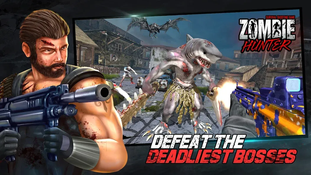 Zombie Hunter - Shooting Game [MOD: безлимитные патроны и улучшения] Screenshot 2