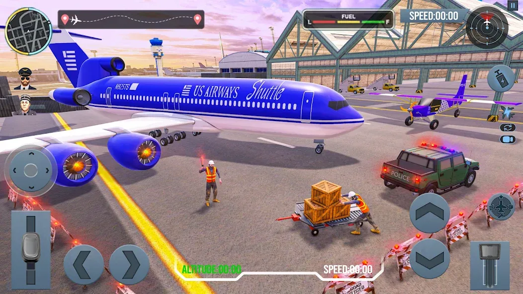 Airplane Simulator Plane Games [MOD: безлимитные деньги и топливо] Screenshot 2
