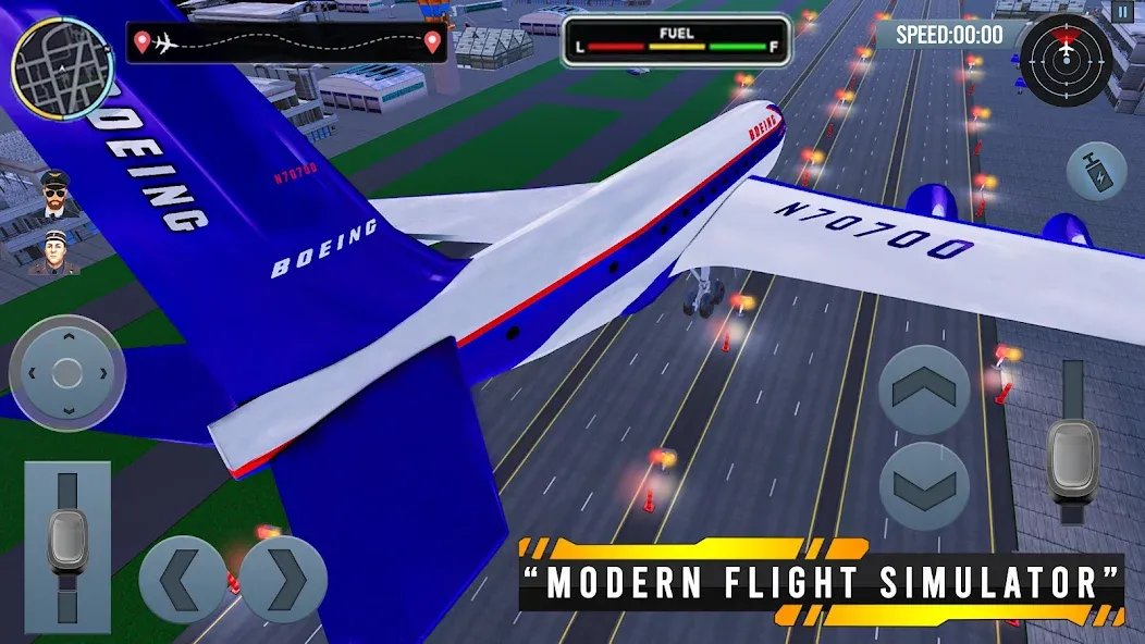 Airplane Simulator Plane Games [MOD: безлимитные деньги и топливо] Screenshot 3