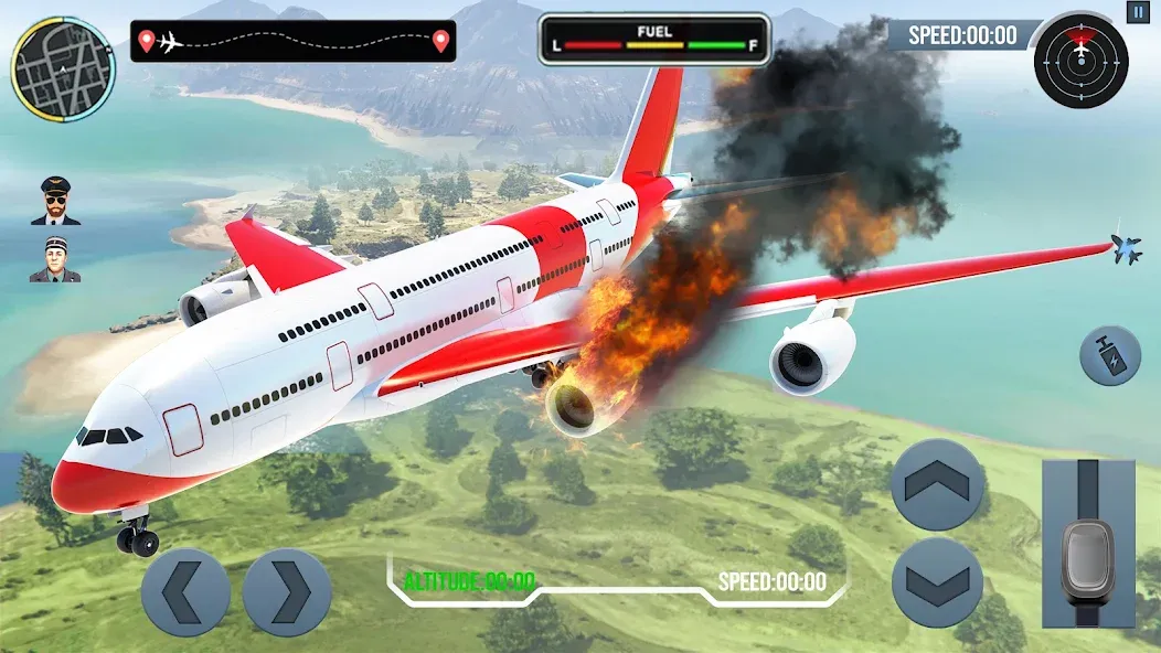 Airplane Simulator Plane Games [MOD: безлимитные деньги и топливо] Screenshot 4
