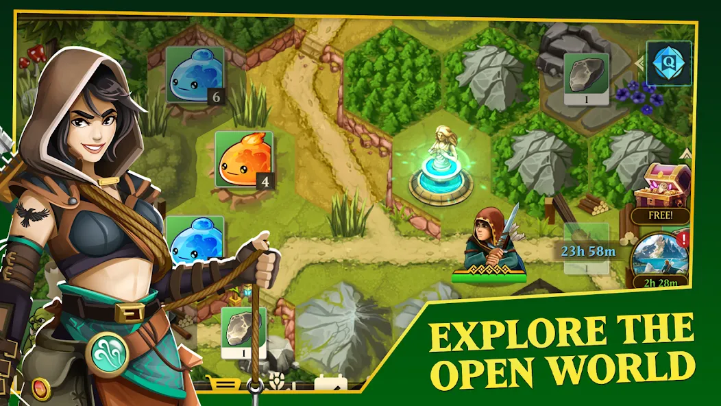 Hero Legacy: Adventure RPG [MOD: много золота и усиленные герои] Screenshot 1