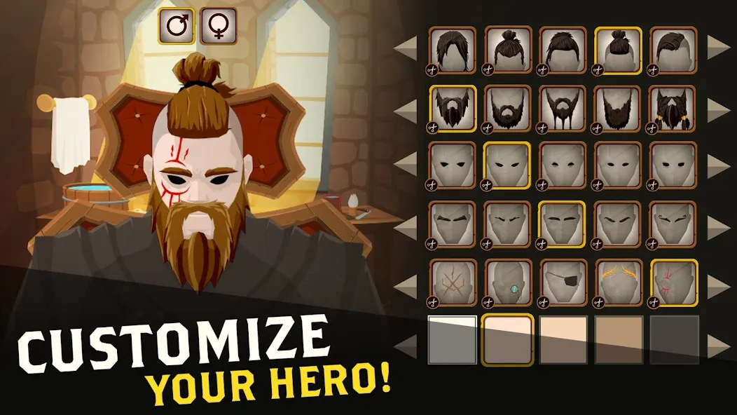 Questland: RPG Fantasy Game [MOD: безлимитные ресурсы и мощное снаряжение] Screenshot 1