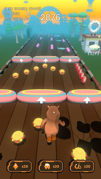 Hippo Dash [MOD: безлимитные жизни и ускорение скорости] Screenshot 1
