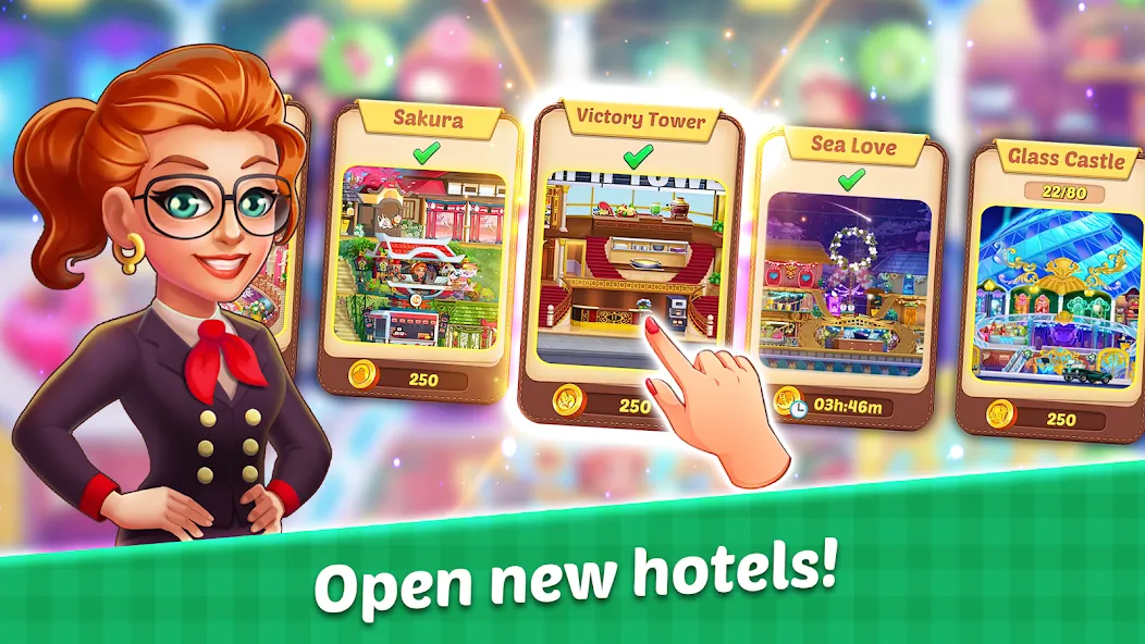 Hotel Madness Grand Hotel [MOD: безлимитные деньги и открыты все уровни] Screenshot 2
