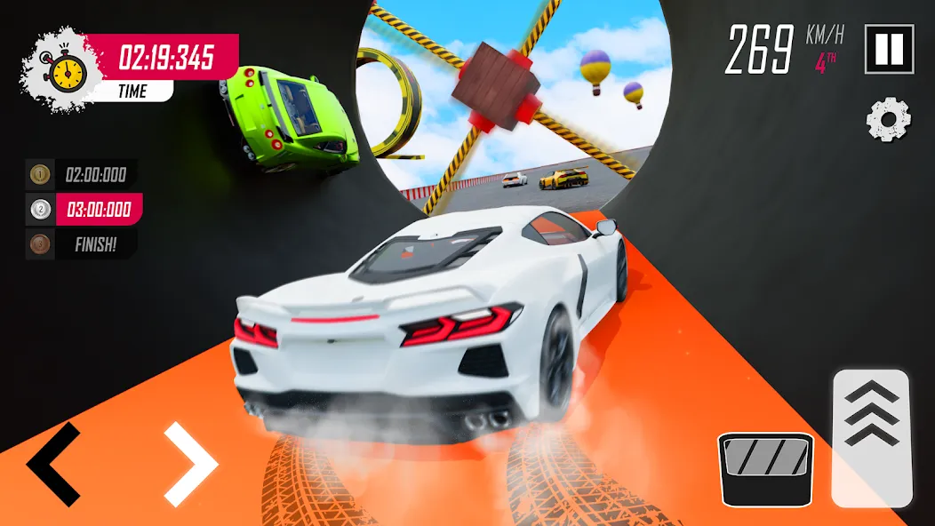 Racing Car Stunt  [MOD: безлимитные деньги и топливо] Screenshot 1
