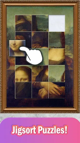 Jigsort Puzzles [MOD: безлимитные подсказки и открыты все уровни] Screenshot 1