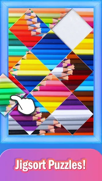 Jigsort Puzzles [MOD: безлимитные подсказки и открыты все уровни] Screenshot 4