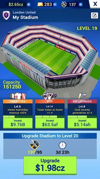 Idle Eleven - Soccer tycoon [MOD: безлимитные деньги и все команды] Screenshot 3