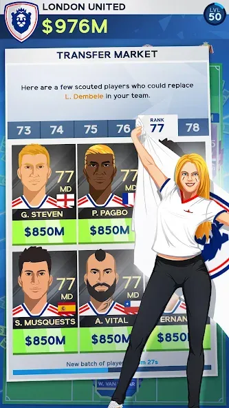Idle Eleven - Soccer tycoon [MOD: безлимитные деньги и все команды] Screenshot 4