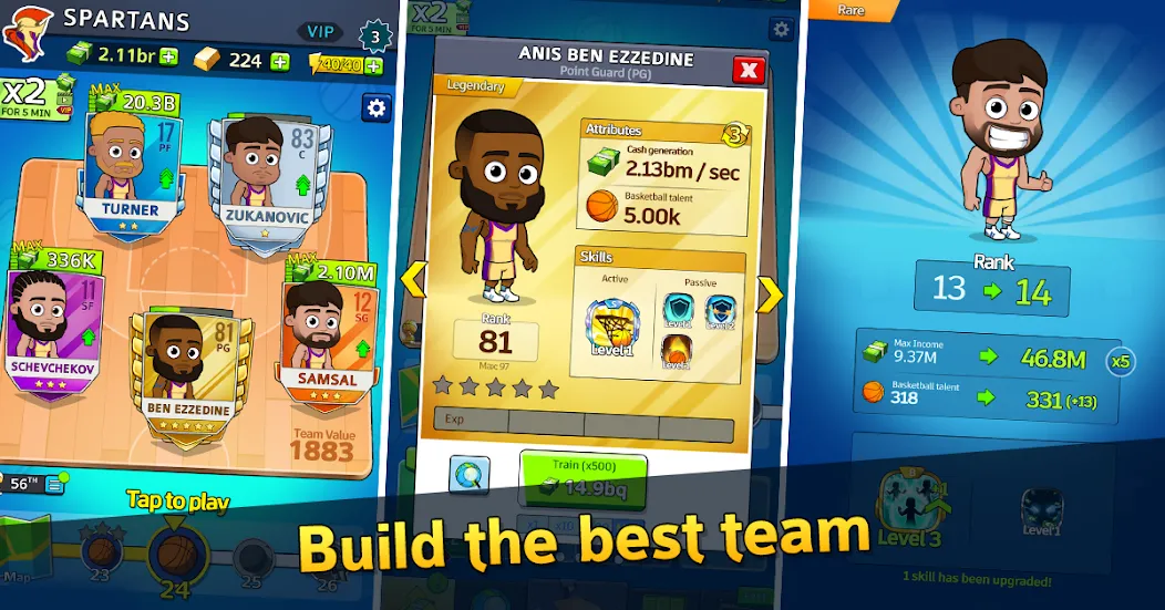 Idle Five Basketball tycoon [MOD: безлимитные деньги и открыты все уровни] Screenshot 2