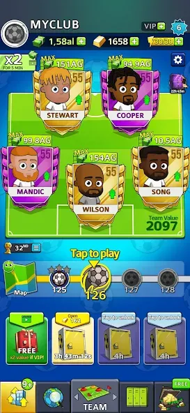 Idle Soccer Story - Tycoon RPG [MOD: безлимитные деньги и энергия] Screenshot 2