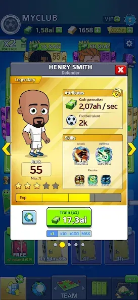 Idle Soccer Story - Tycoon RPG [MOD: безлимитные деньги и энергия] Screenshot 4