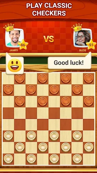 Checkers - Online &amp; Offline [MOD: игра без рекламы и онлайн] Screenshot 1