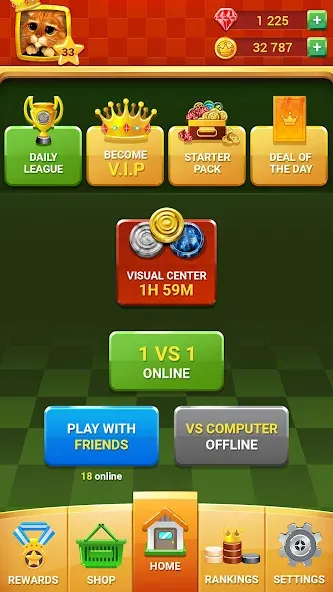 Checkers - Online &amp; Offline [MOD: игра без рекламы и онлайн] Screenshot 2