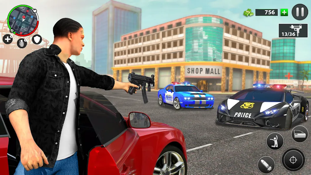 Real Grand Gangster Crime City [MOD: безлимитные деньги и оружие] Screenshot 5