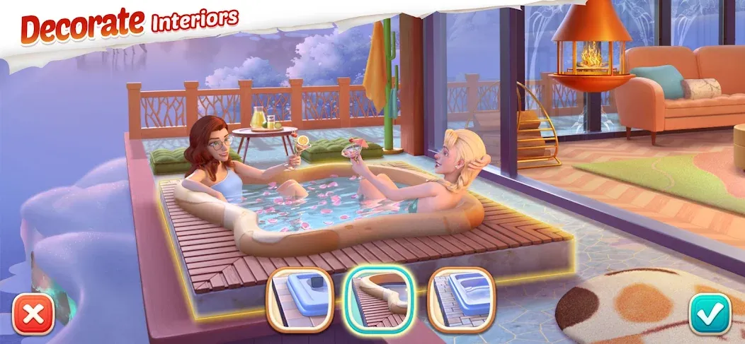 Garden Affairs: Design &amp; Match [MOD: безлимитные монеты и открыты уровни] Screenshot 5